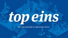 top eins Vorschaubild mit vielen kleinen illustrierten Bürosituationen (Bildschirmarbeit, Meeting)