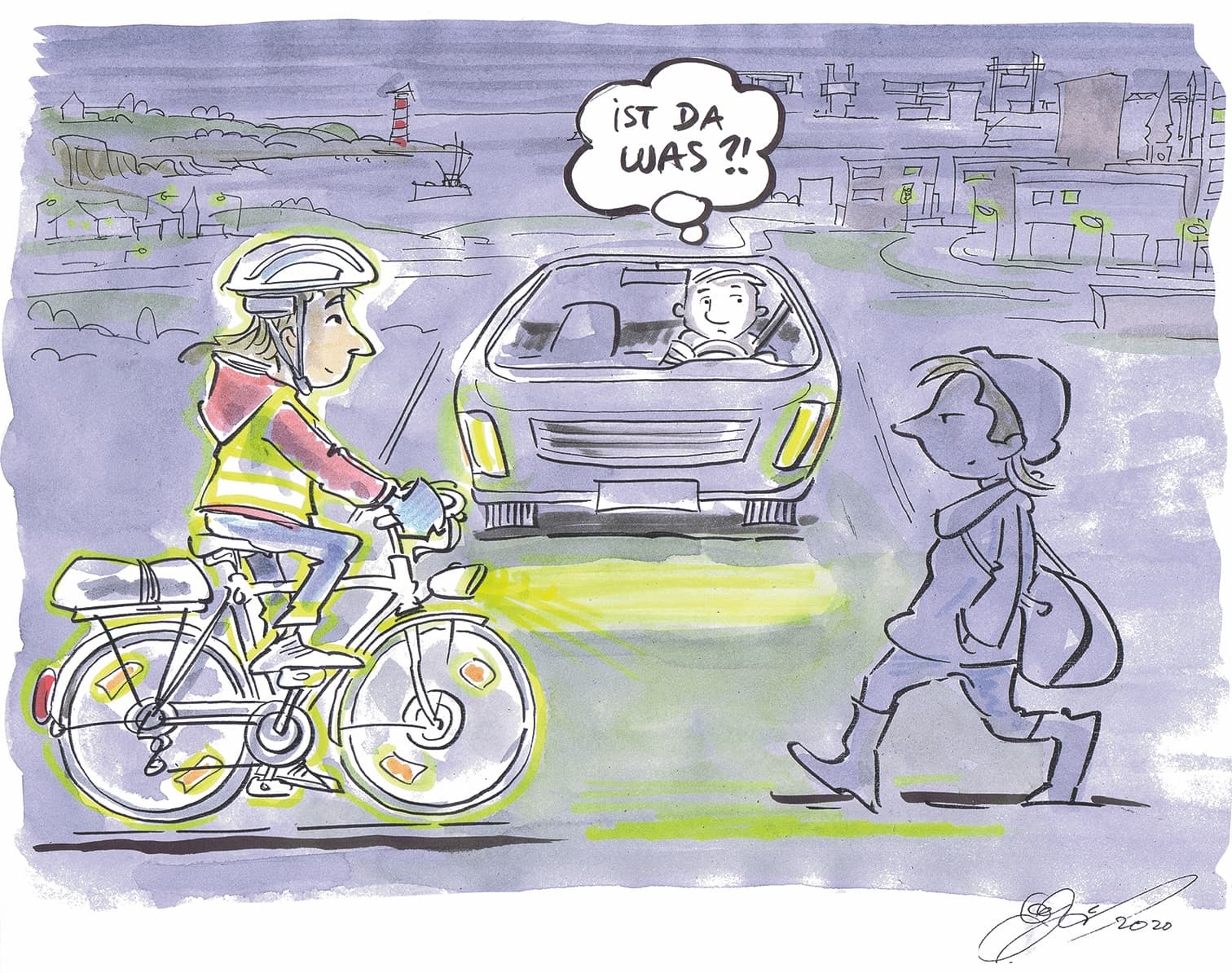 sicher&gesund: Fußgänger und Radfahrende: Sicher? Nicht ohne
